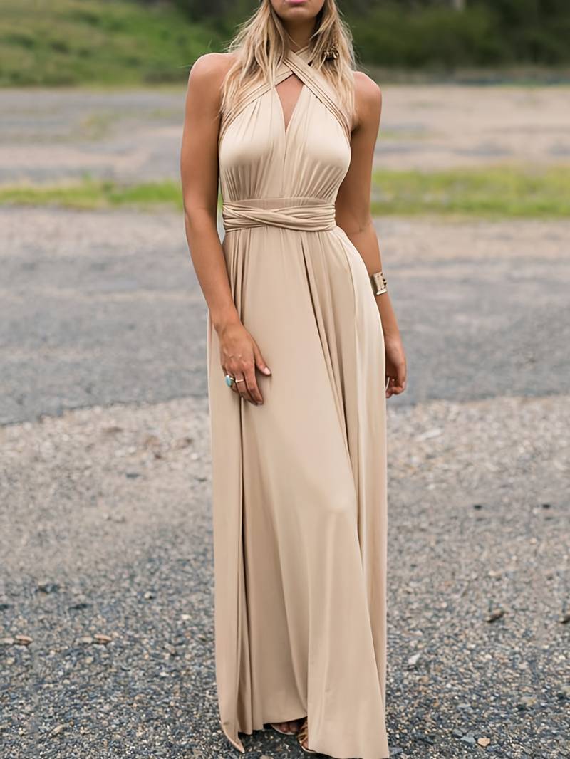 Damen Sommer Hochzeitsgast Maxikleid