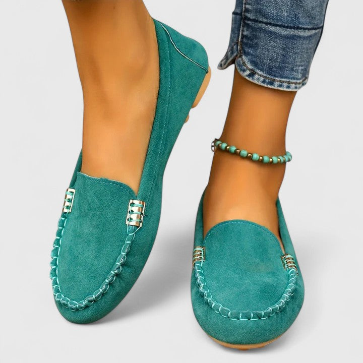 Damen Casual Nahtdetail Orthopädische Loafers