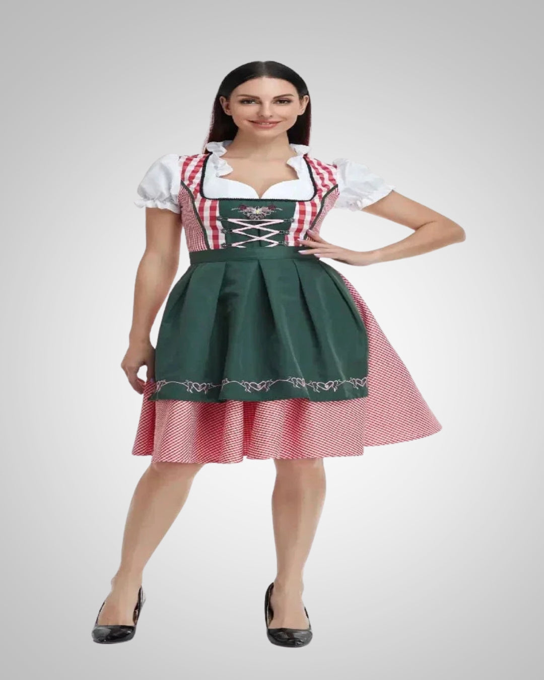 Leah | Damen Zeitloses Dirndl Midikleid