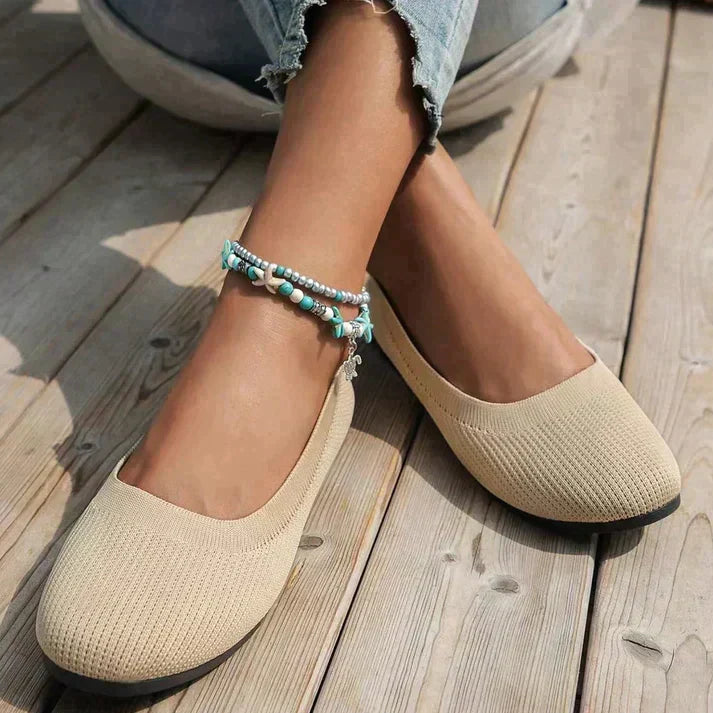 Damen Klassisch Round Orthopädische Ballerinas