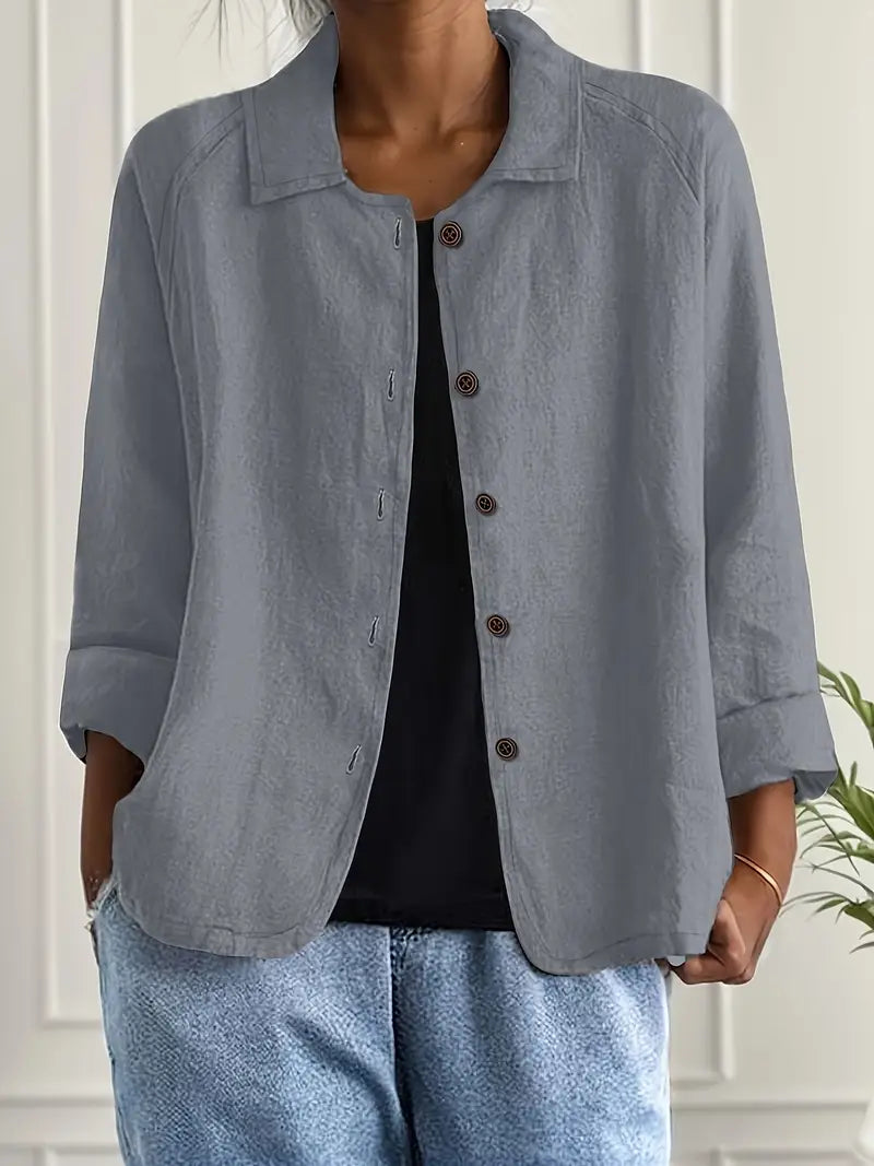 Damen Langarm Elegant Sommer Bluse
