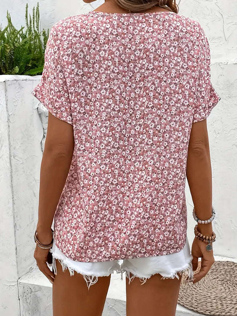 Damen Casual Kurzarm Sommer Bluse