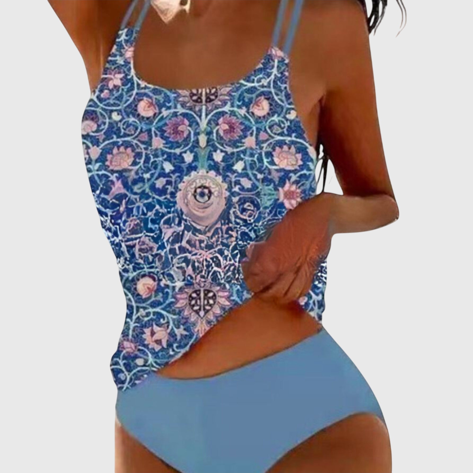 Damen Bedrucktes Boho Sommer Tankini-Set