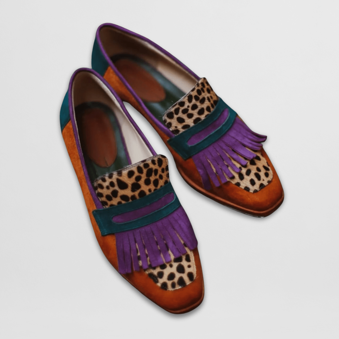 Damen Lässig Slip On Loafers mit Fransen
