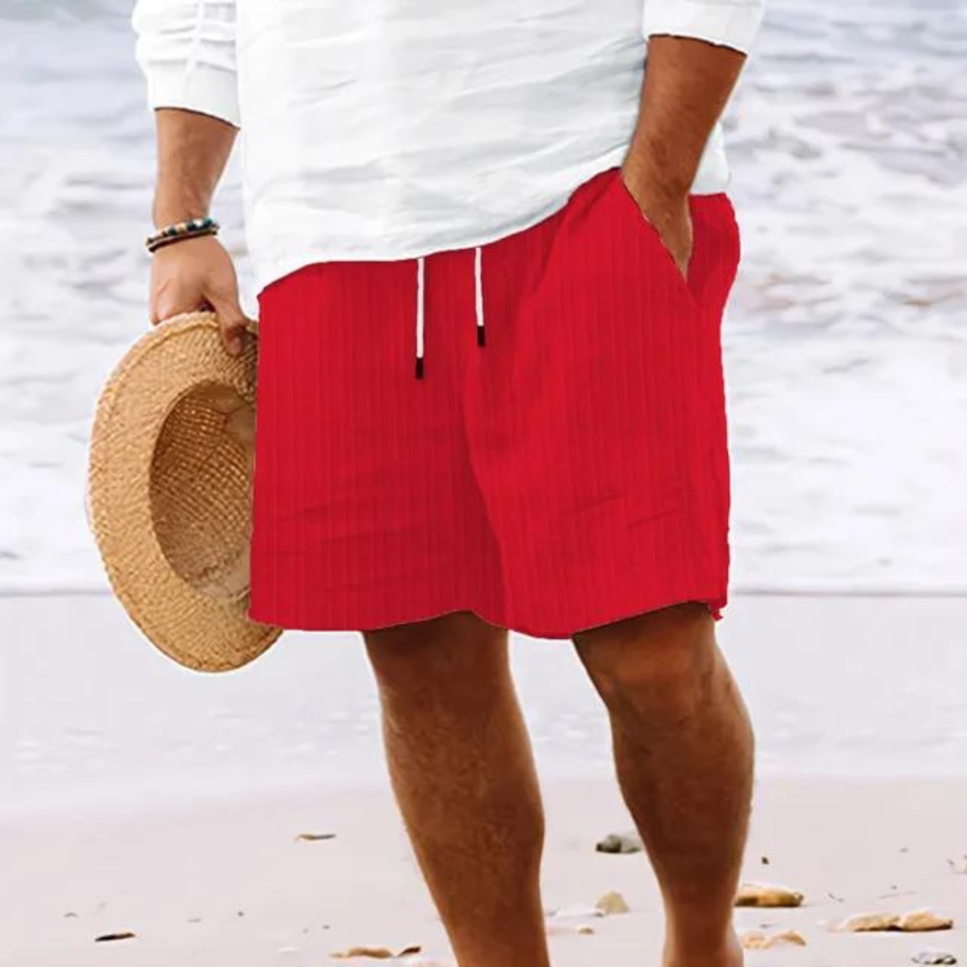 Herren Elastischer Bund Sommer Shorts