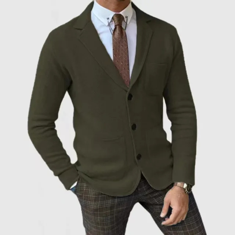 Herren Casual Reverskragen Blazer mit Knopfleiste
