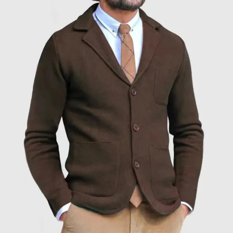 Herren Casual Reverskragen Blazer mit Knopfleiste