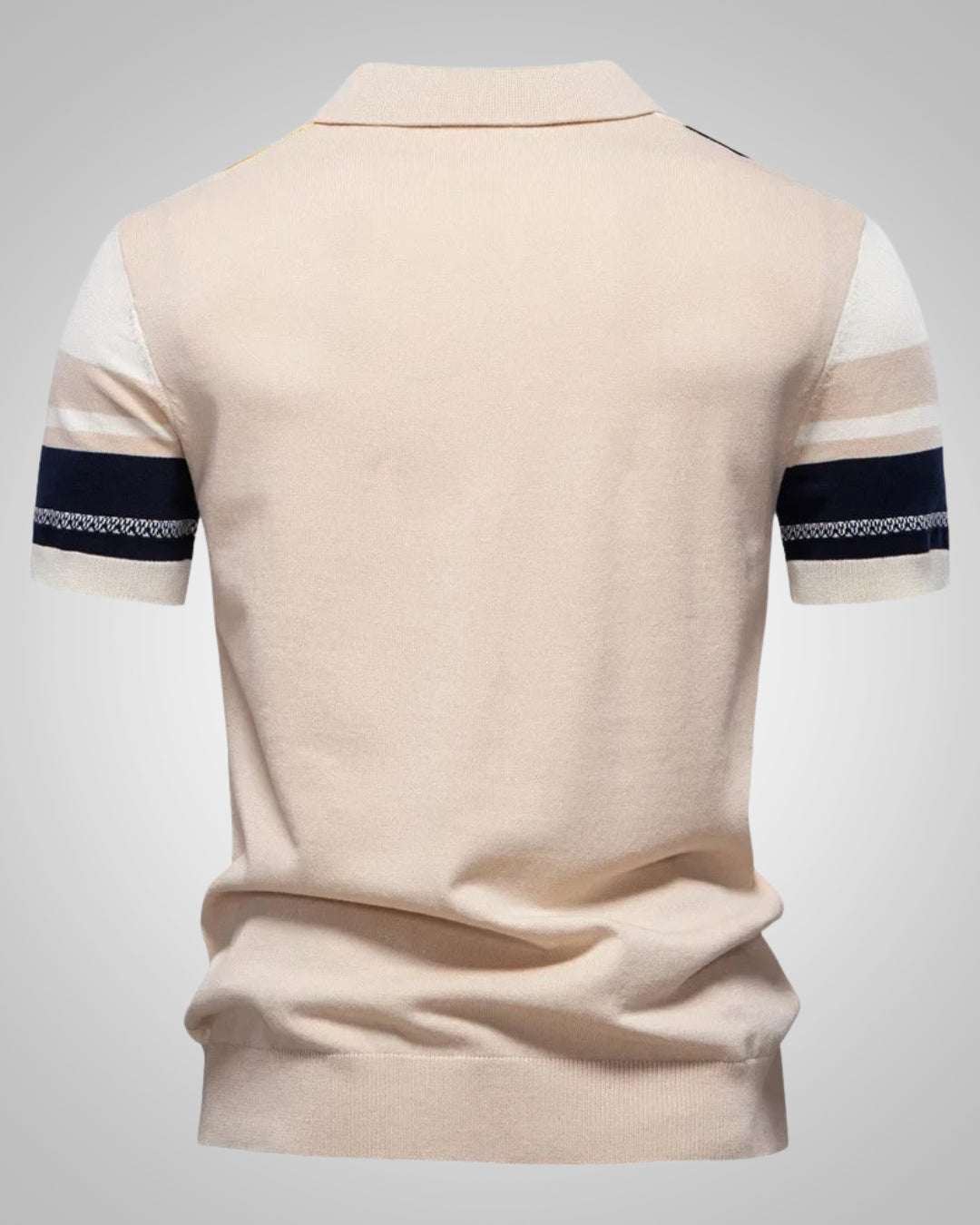 Herren Sommer Knopfleiste Stricken Poloshirt