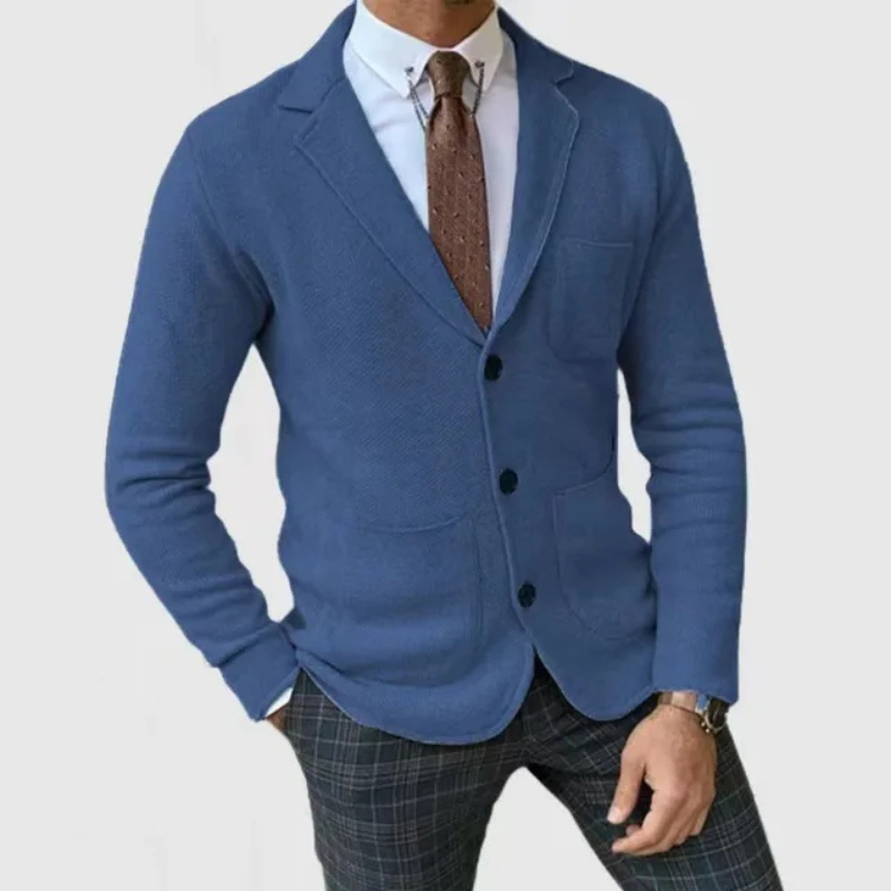 Herren Casual Reverskragen Blazer mit Knopfleiste