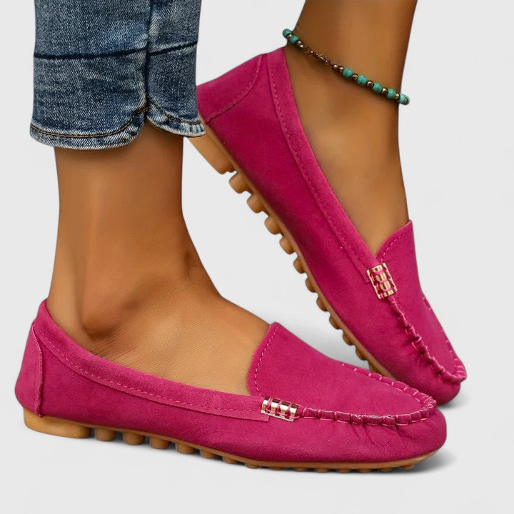 Damen Casual Nahtdetail Orthopädische Loafers