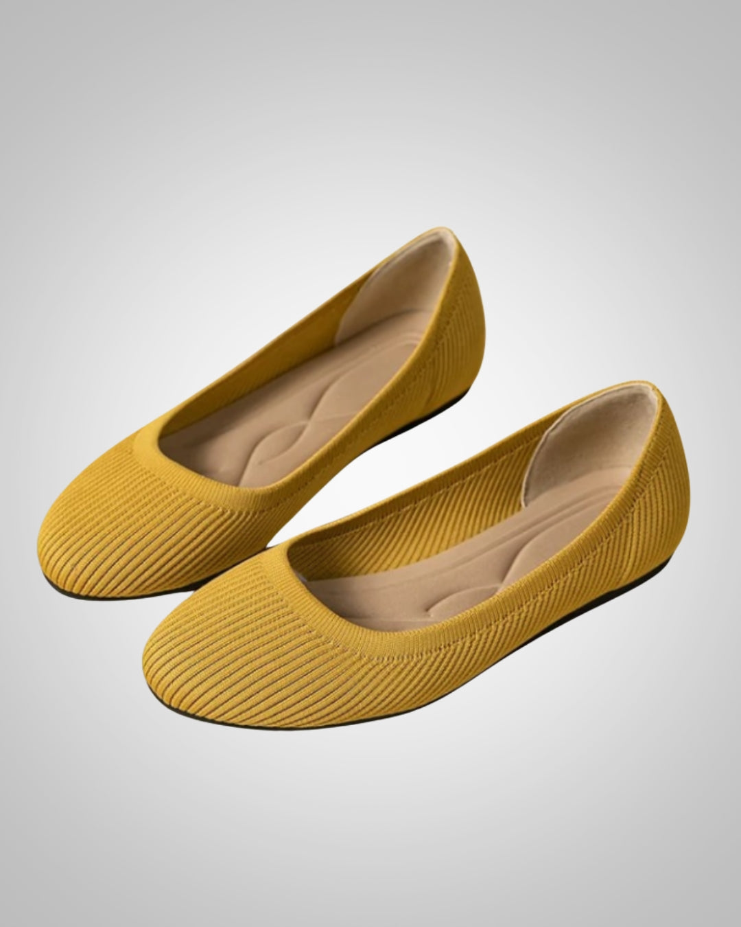 Damen Klassisch Strukturiert Ballerina Schuhe