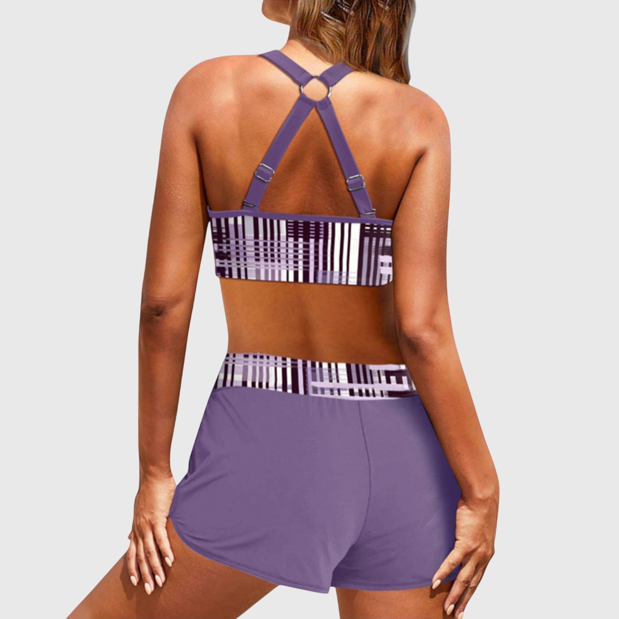 Damen Sommer Kreuzrücken High Waist Bikini