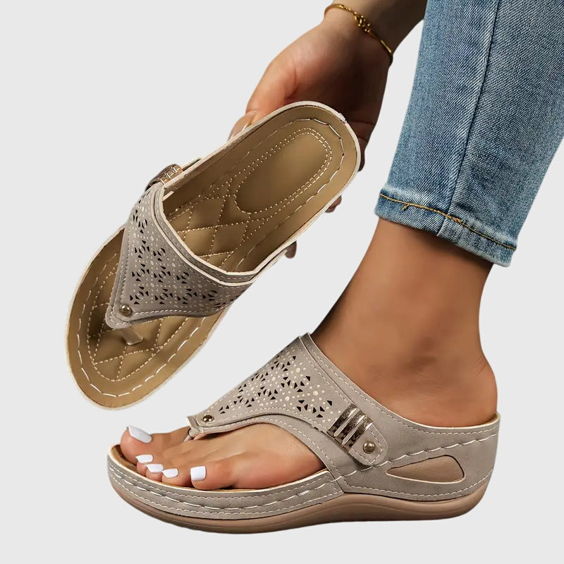Damen Lässig Orthopädsiche Plateau Sandalen