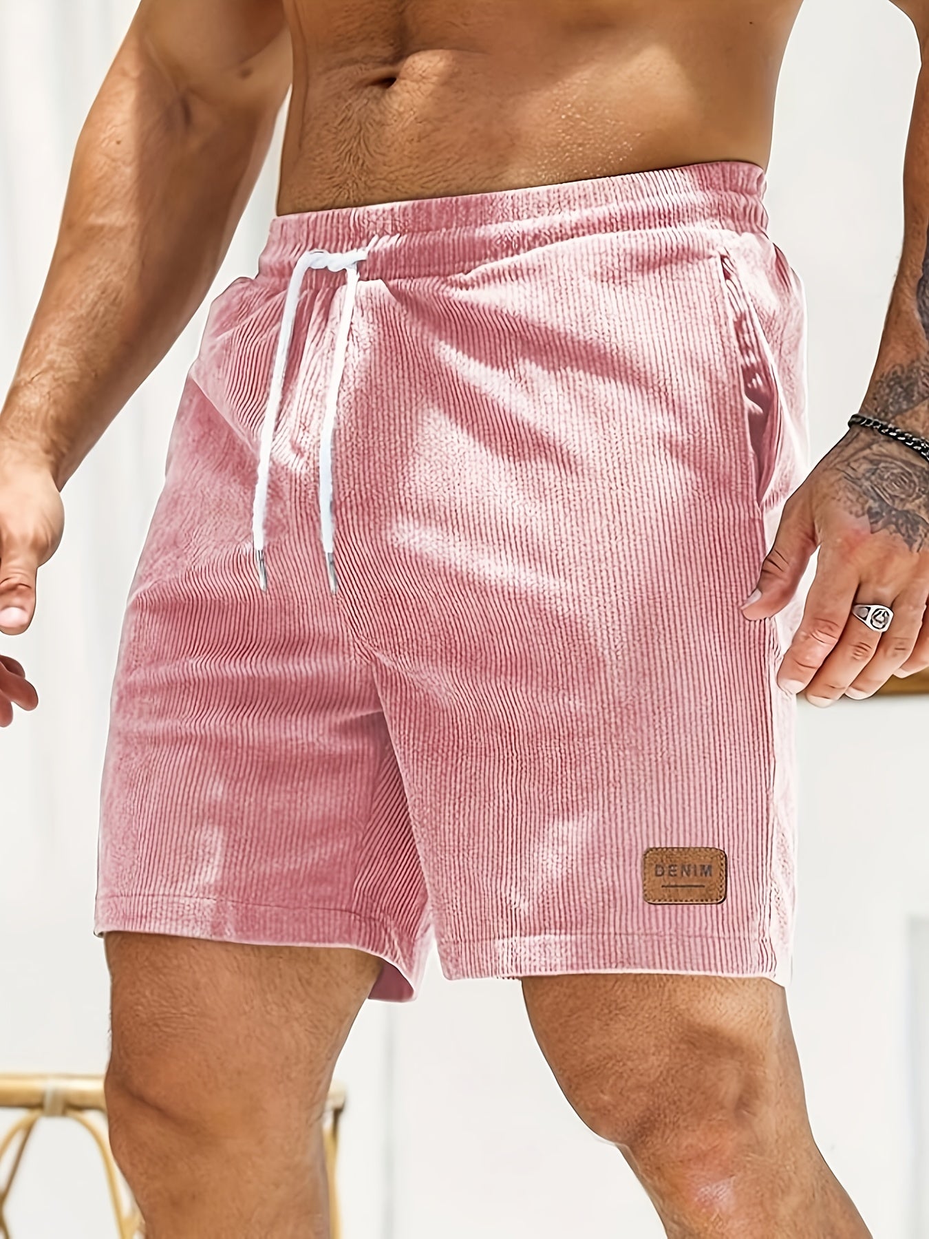 Herren Cord Kurze Sommer Bermuda Shorts
