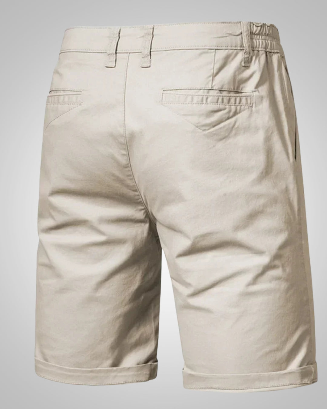 Herren Casual Knopf Elastisch Chino Shorts