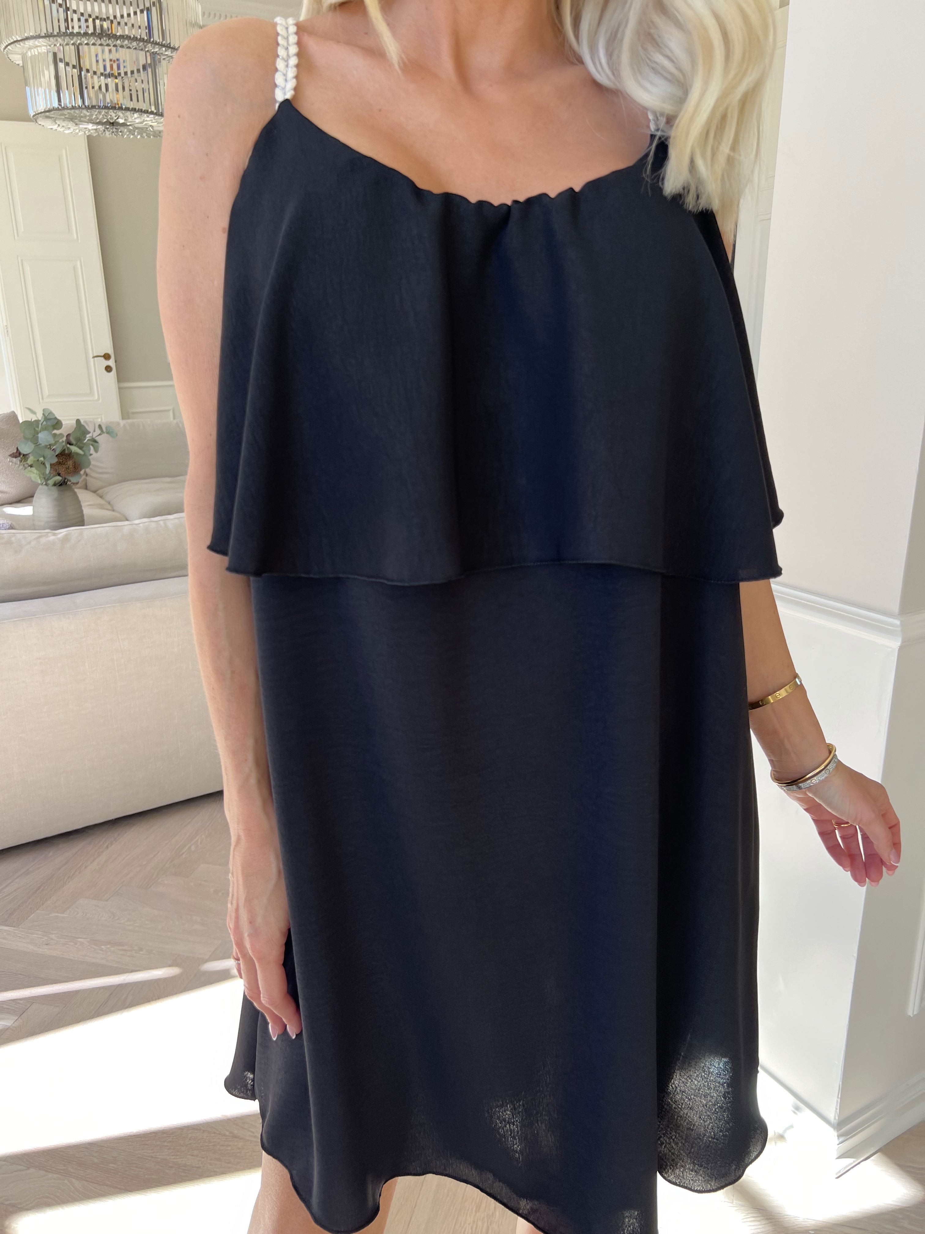 Damen Spaghettiträger Rüschen Sommer Midikleid