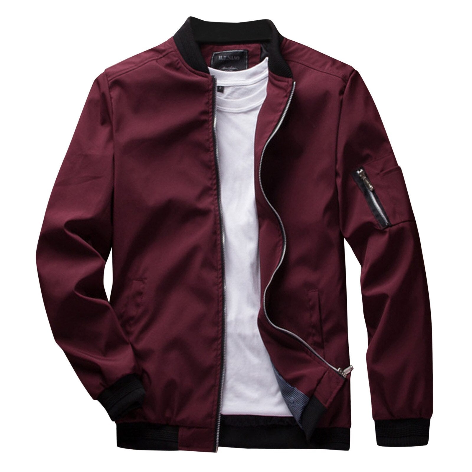Herren Casual Sommer Stehkragen Bomberjacke