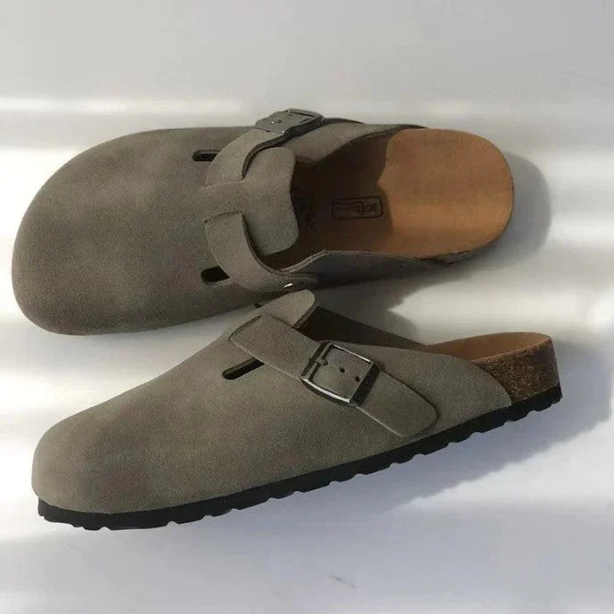 Herren Komfort Slipper | Slip-On Clogs mit flacher Sohle