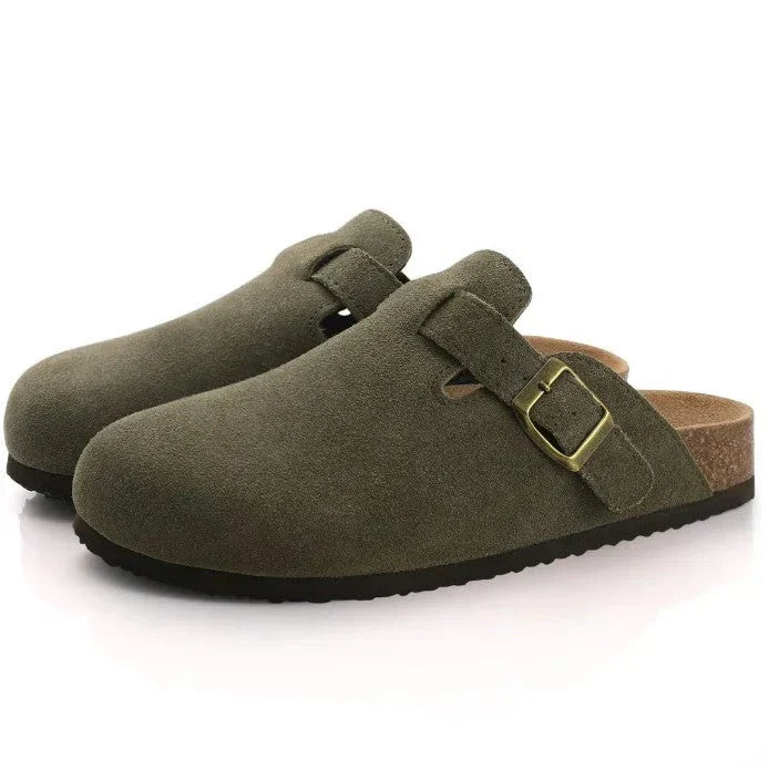 Herren Komfort Slipper | Slip-On Clogs mit flacher Sohle