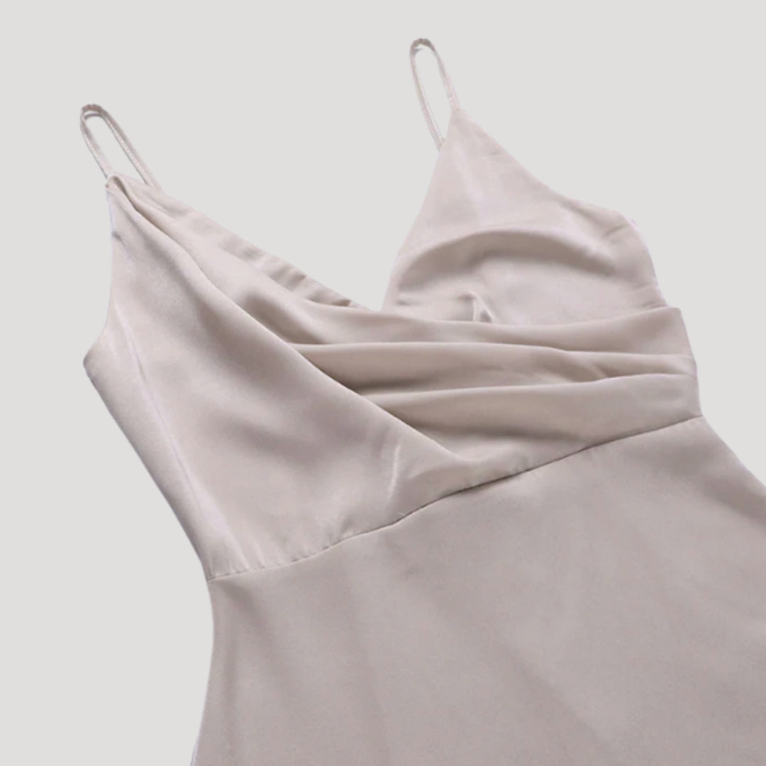 Damen Brautjungfernkleid Maxikleid mit Schlitz