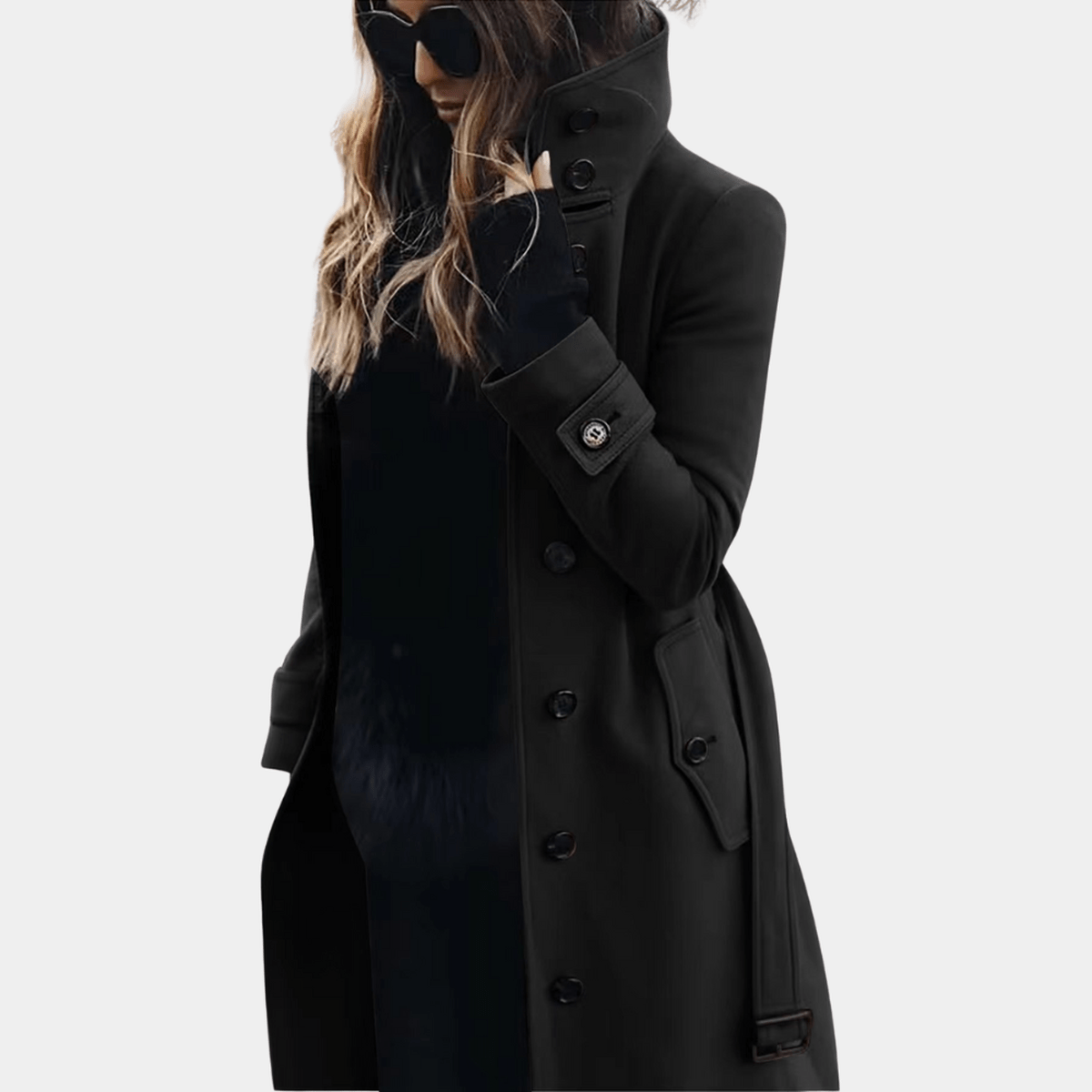 Damen Elegantes Länge Trenchcoat