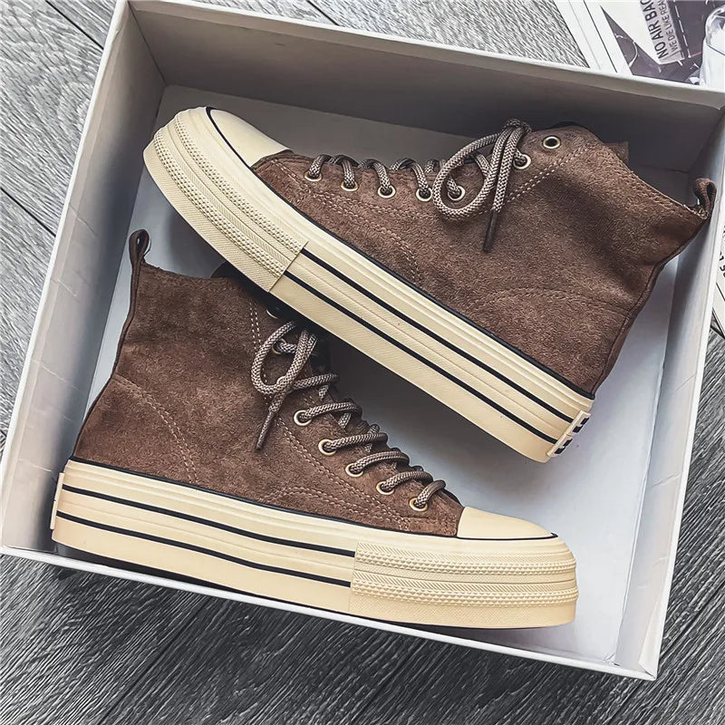 Damen High-Top Sneaker mit Plateau im modernen Stil