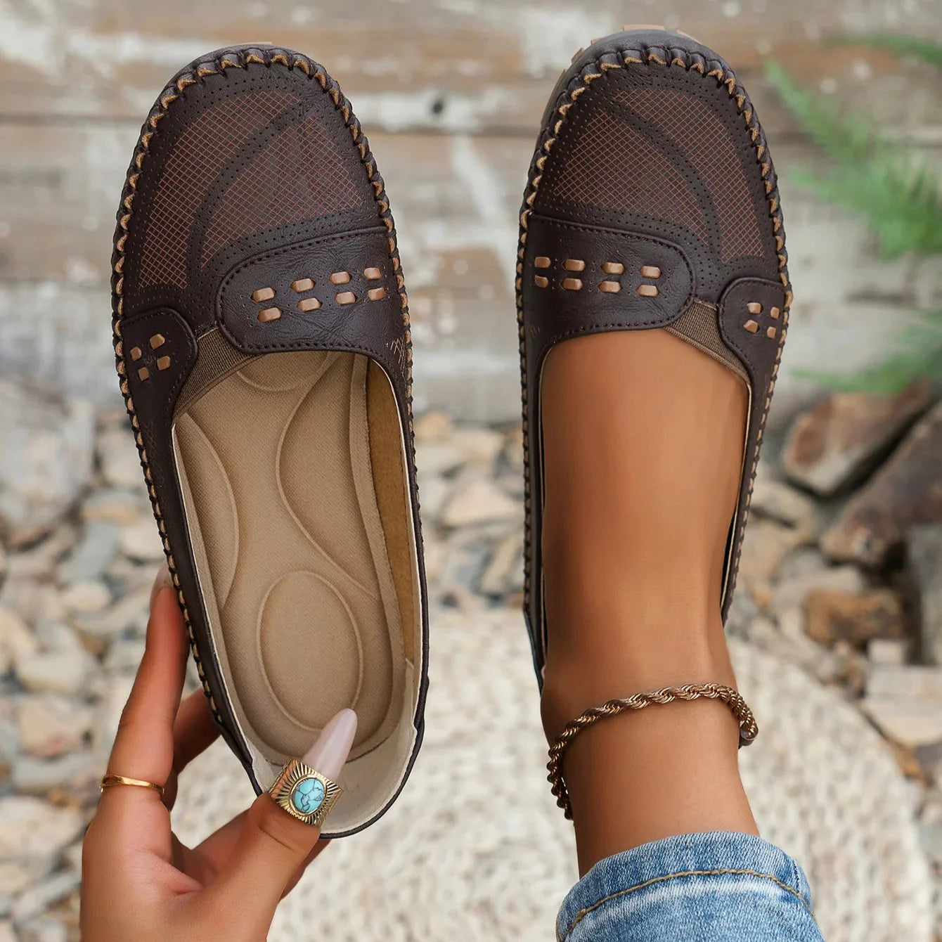 Damen Loafer im klassischen Stil | Bequeme Passform mit flacher Sohle