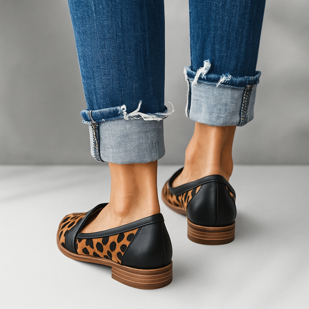 Damen Slip-on Sommer Absatz Loafer