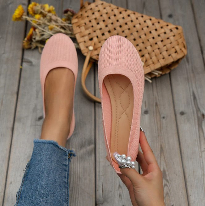Damen Klassisch Round Orthopädische Ballerinas