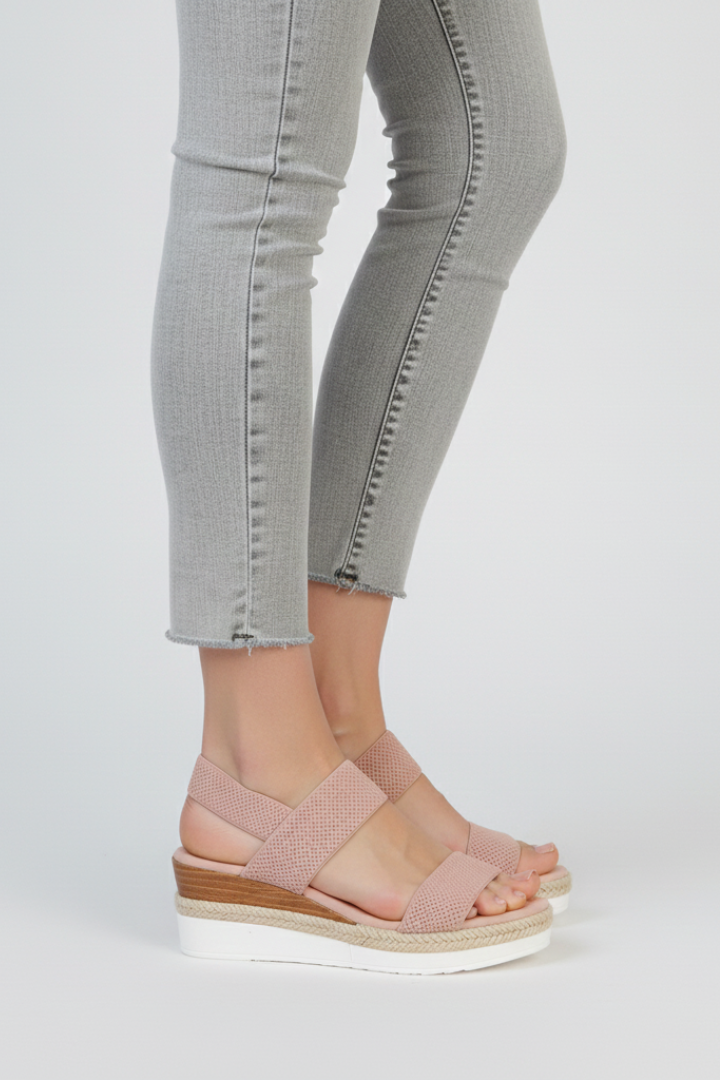 Damen Erhöhte Sohle Stretch Sandalen