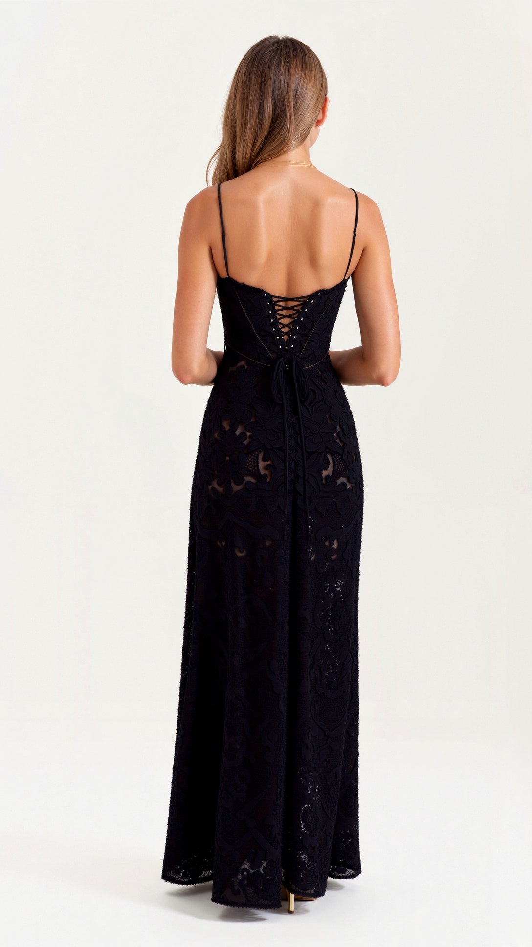 Damen Hochzeitsgast Blumenmuster Maxikleid