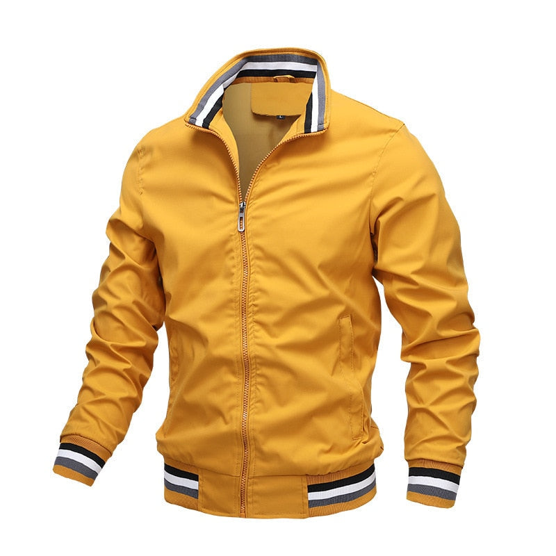 Herren Sommer Elastische Bündchen Bomberjacke