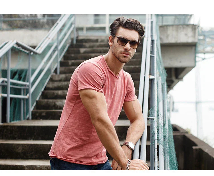 Herren Sommer Casual Kurzarm T-shirt