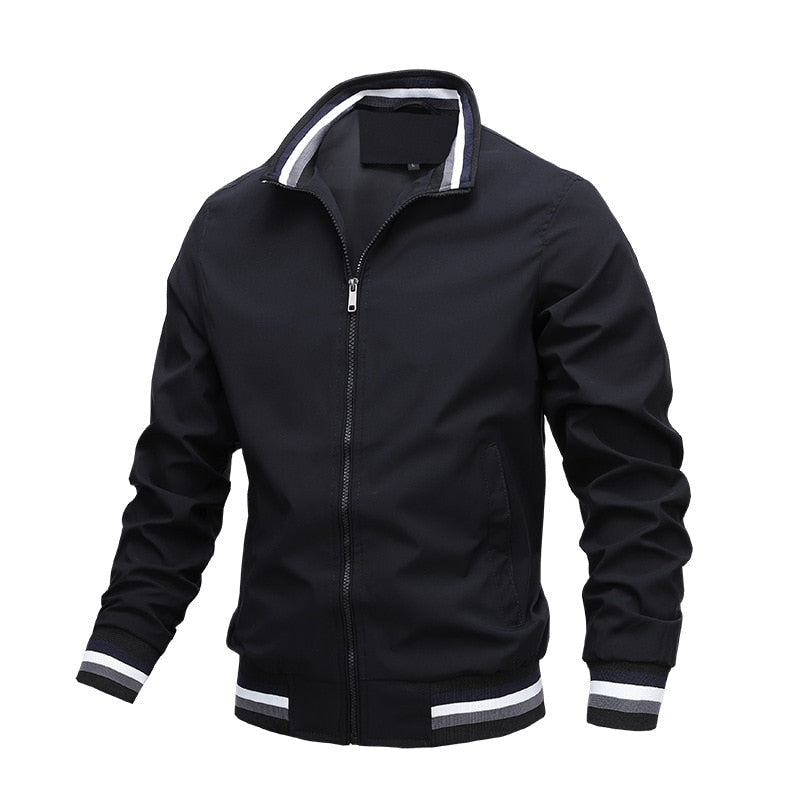 Herren Sommer Elastische Bündchen Bomberjacke