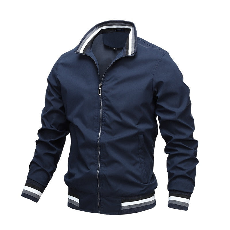 Herren Sommer Elastische Bündchen Bomberjacke