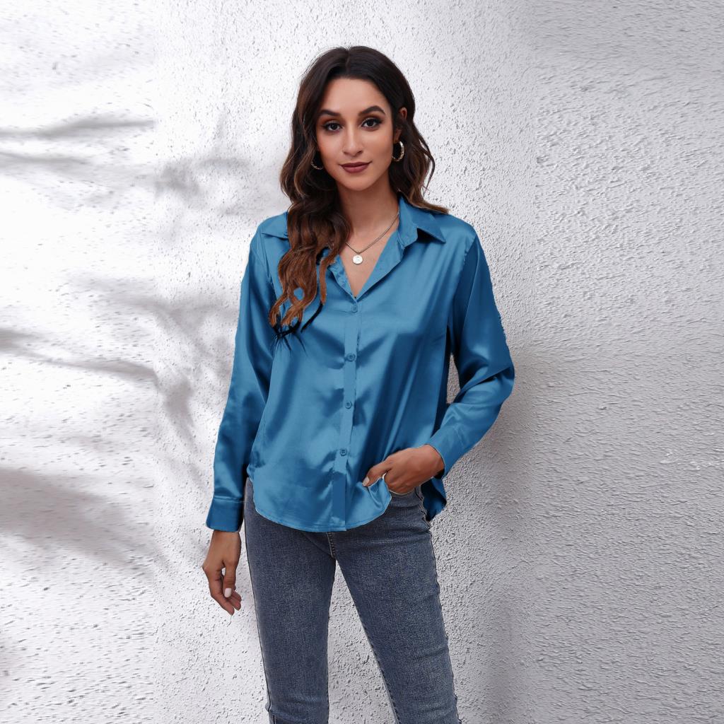 Elegante Sommerliche Bluse mit Reverskragen für Damen