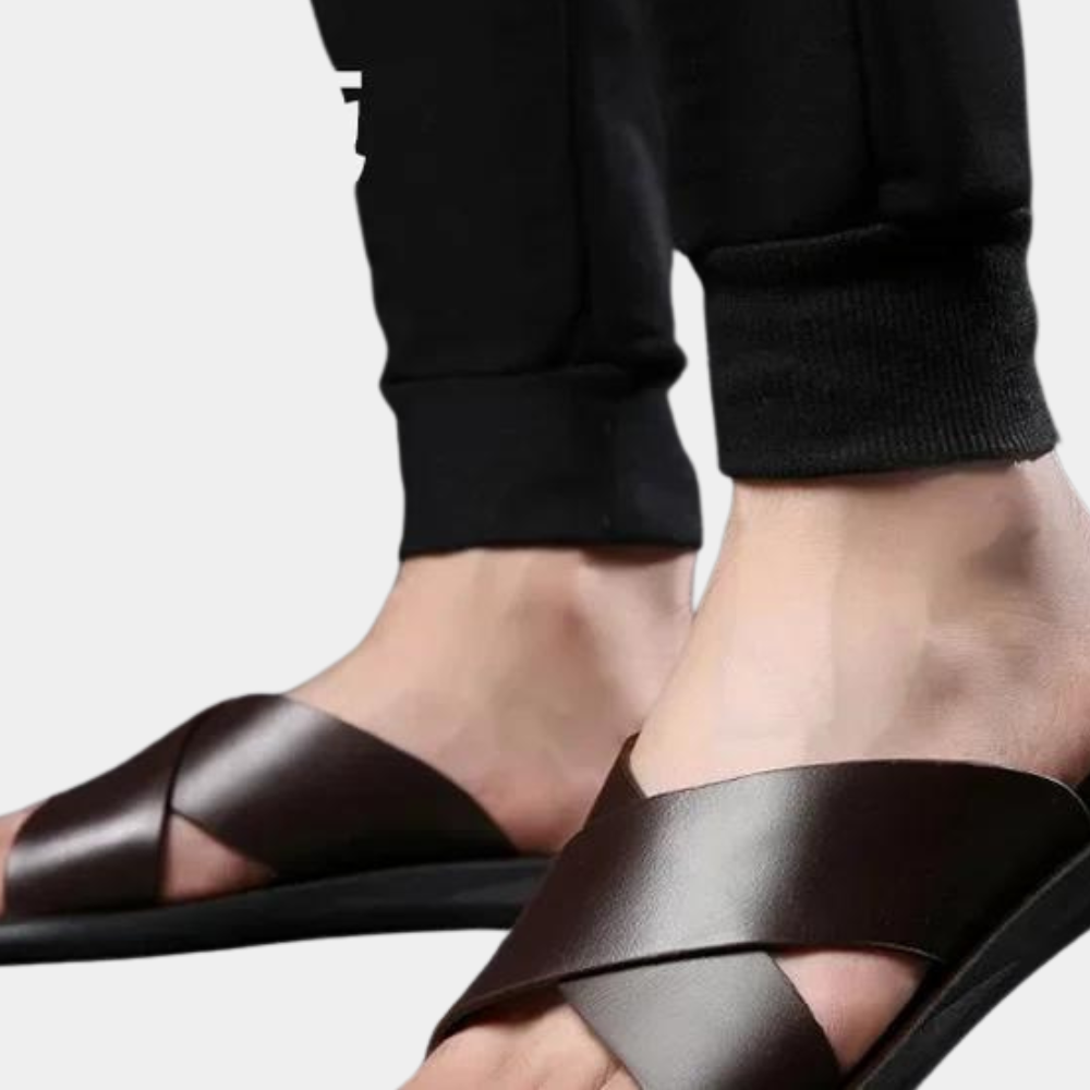 Herren Casual Kreuzriemen Pantoletten Sandalen
