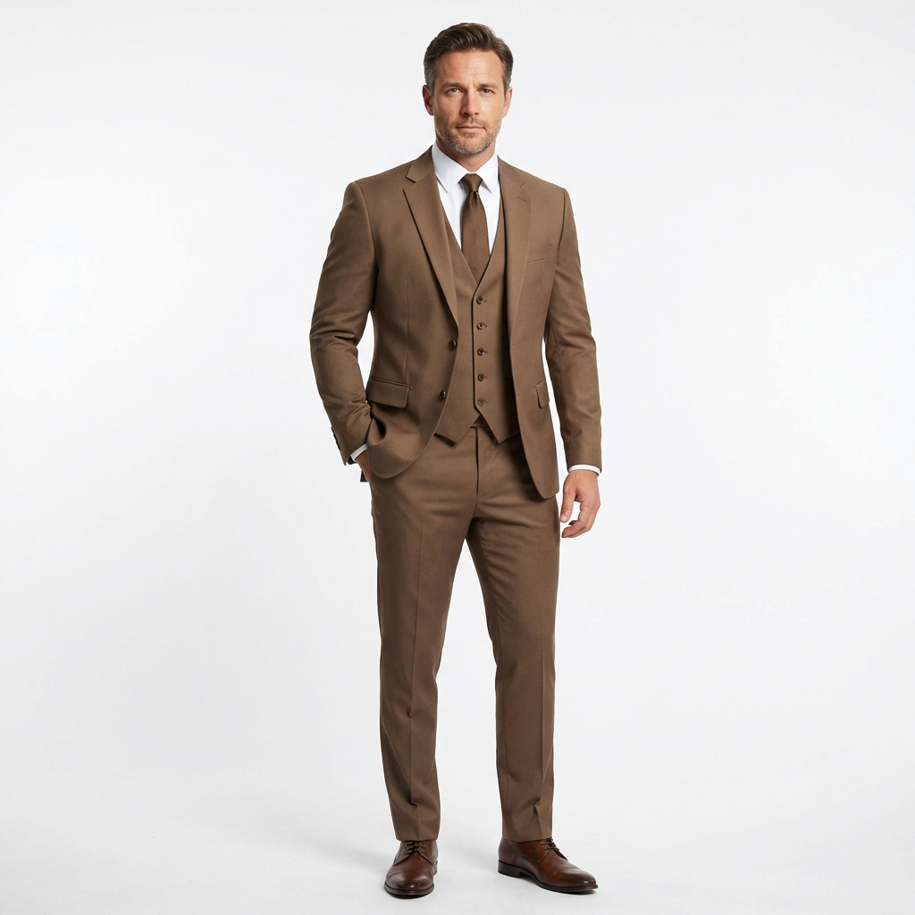 Herren Anzug 3-Teilig Jacke Weste Hose Set