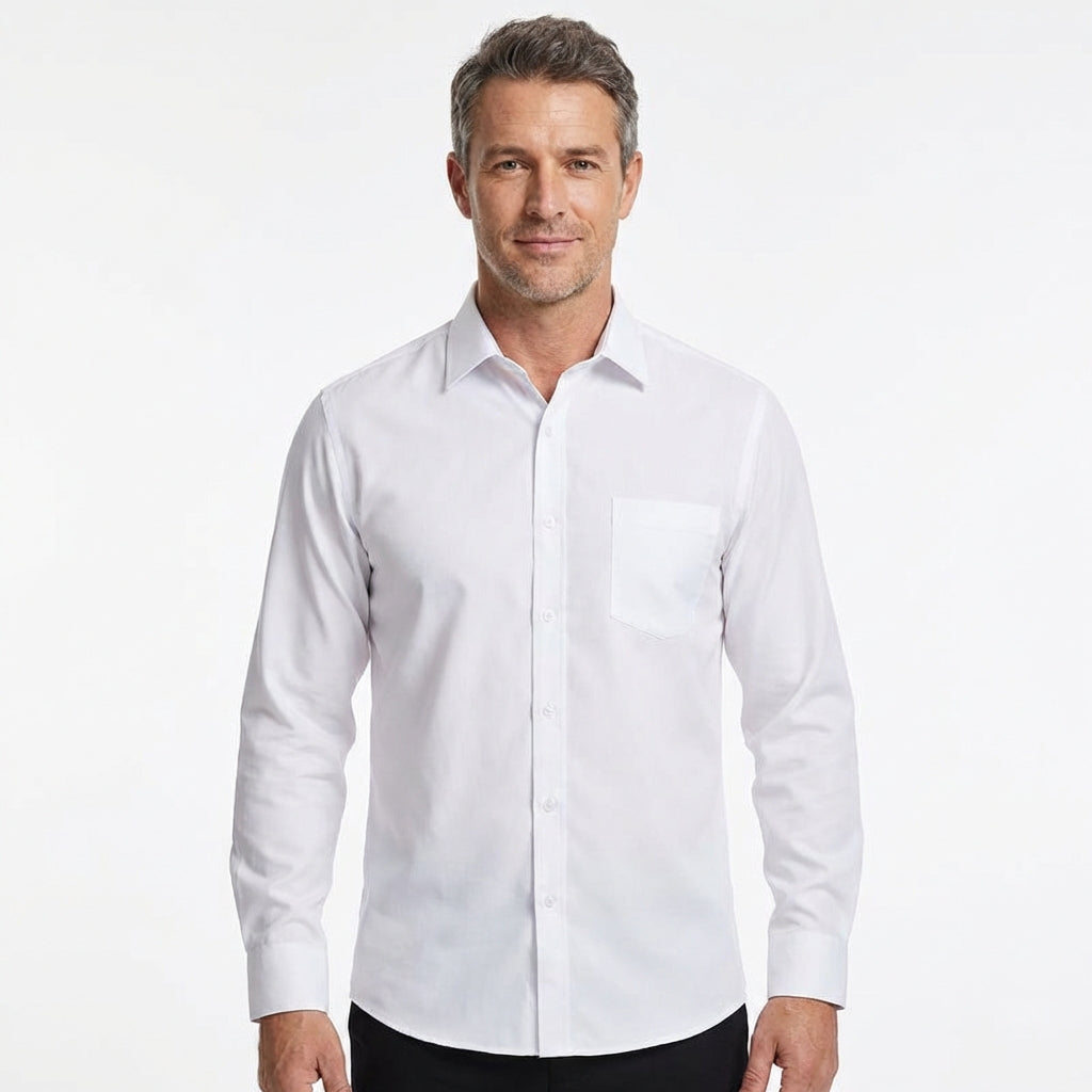 Herren Business Hemd Langarm mit Knopfverschluss