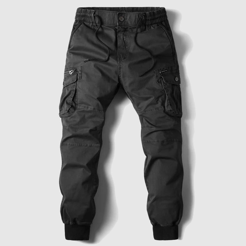 Herren Cargo Hosen mit Slim Fit und elastischem Bund