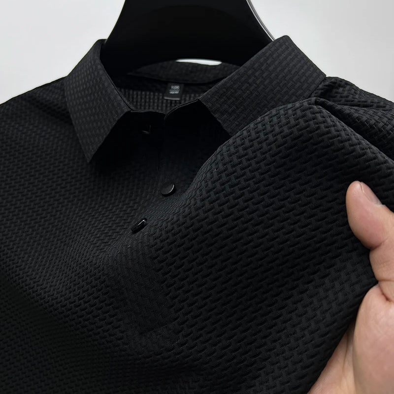 Herren Elegante Poloshirt | Kurzarm mit gerippter Struktur