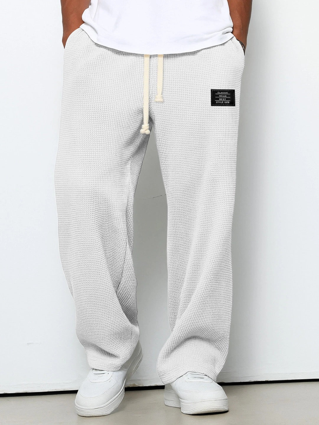 Herren Sommer Elastischer Bund Casual Weite Hose
