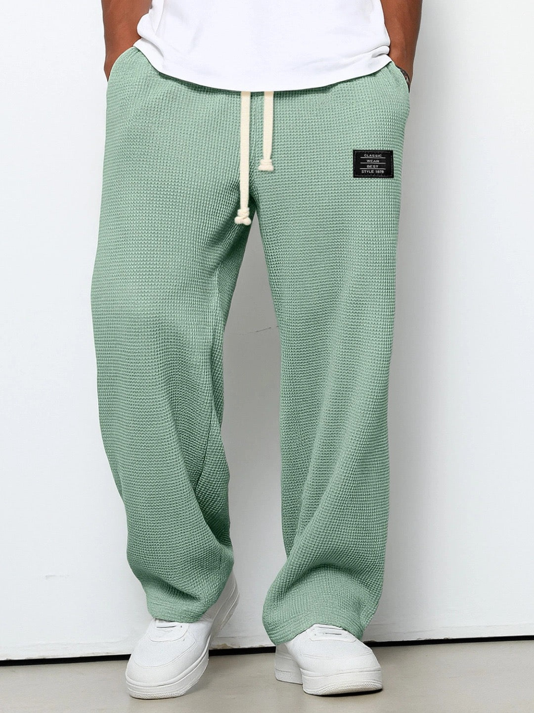 Herren Sommer Elastischer Bund Casual Weite Hose