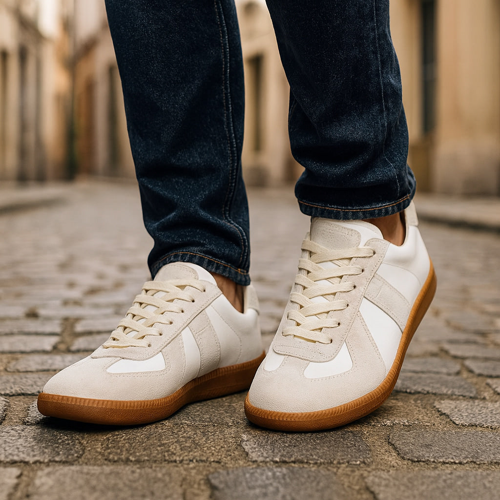 Herren Freizeit Sneakers | Schnürschuh mit Rutschfester Gummisohle