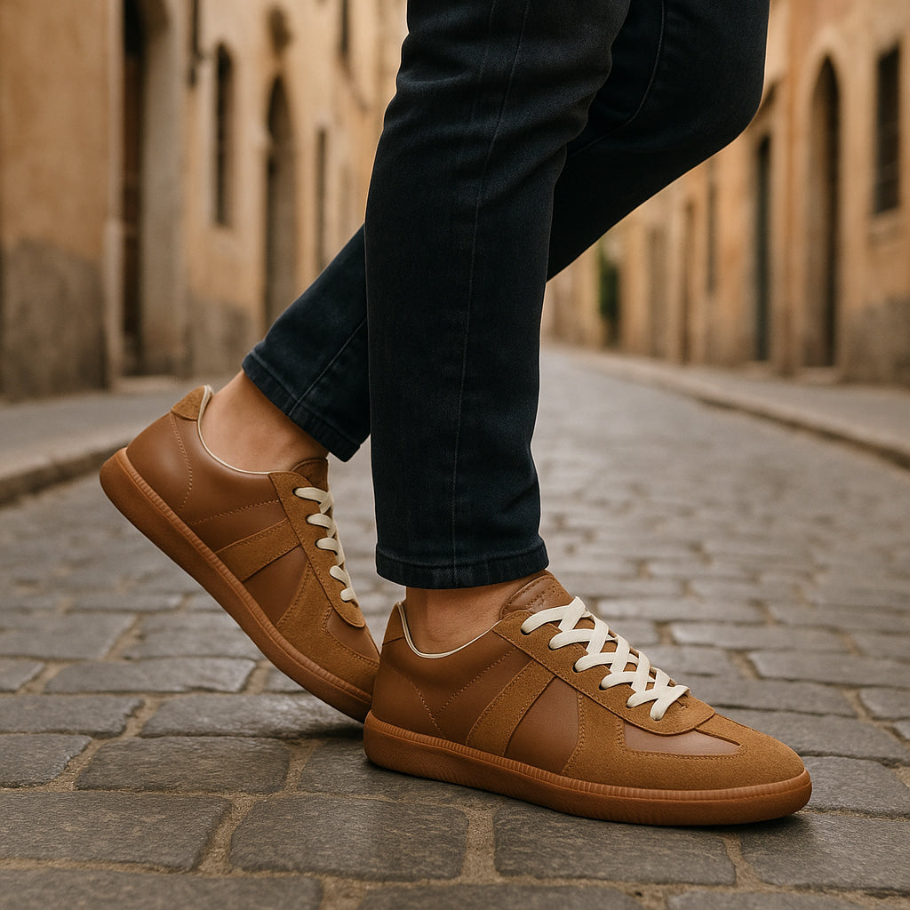 Herren Freizeit Sneakers | Schnürschuh mit Rutschfester Gummisohle