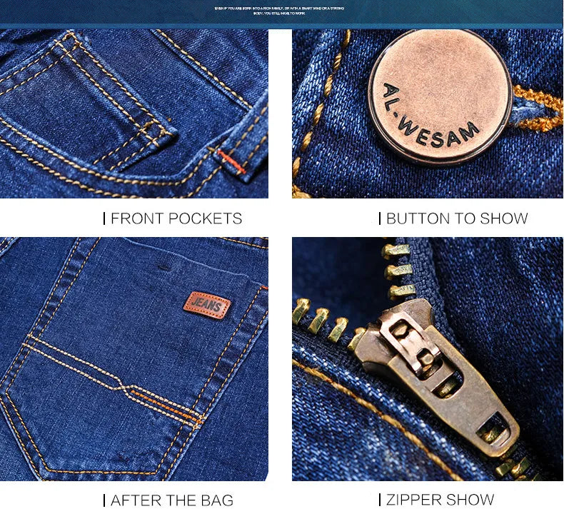 Casual Straight Leg Stretch Jeans für Herren