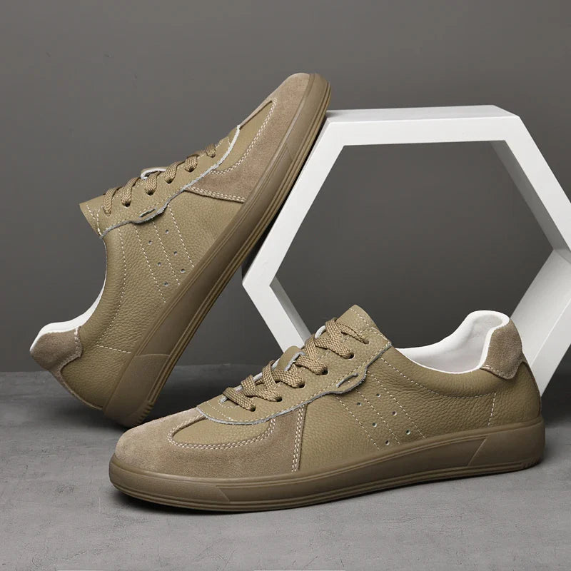 Herren Schnürung Perforiert Casual Sneakers