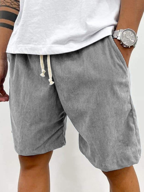 Herren Freizeit Gerippte Sommer Kurze Hose