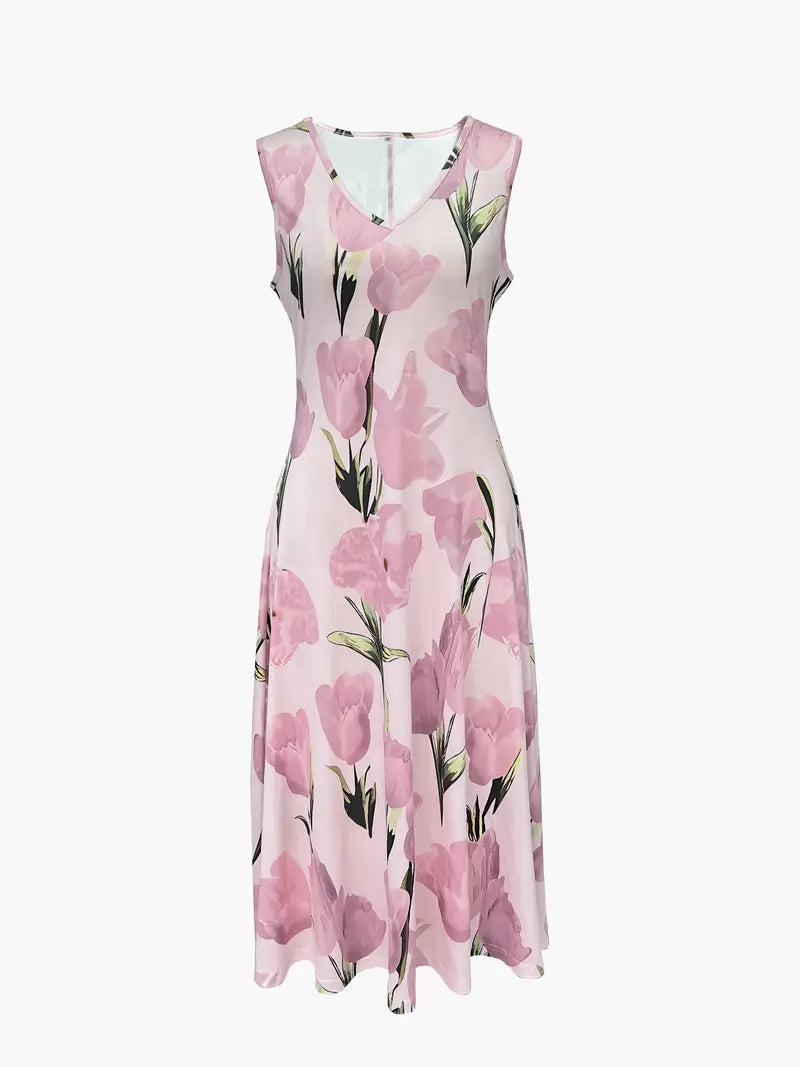 Damen Ärmellos Zweiteilig Elegant Set Maxi Kleid