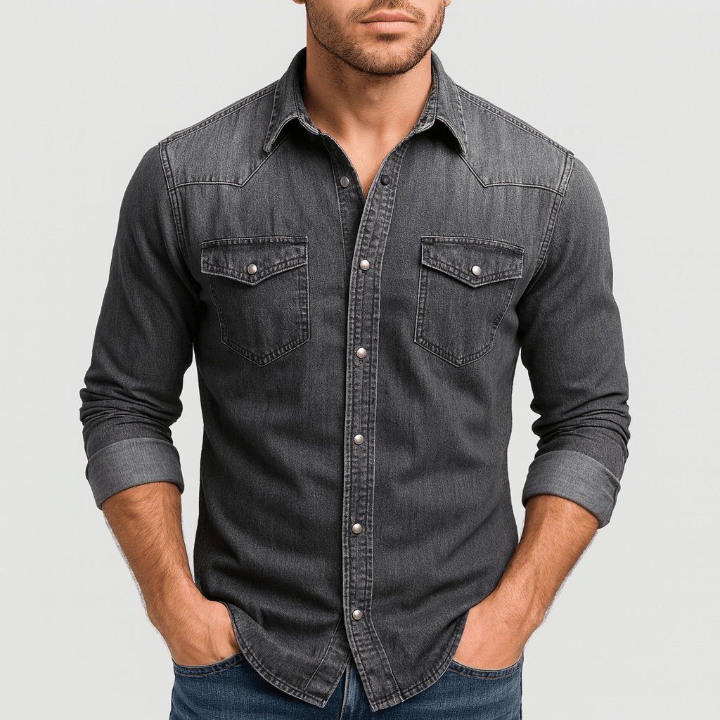 Peter | Herren Klassisches Jeanshemd